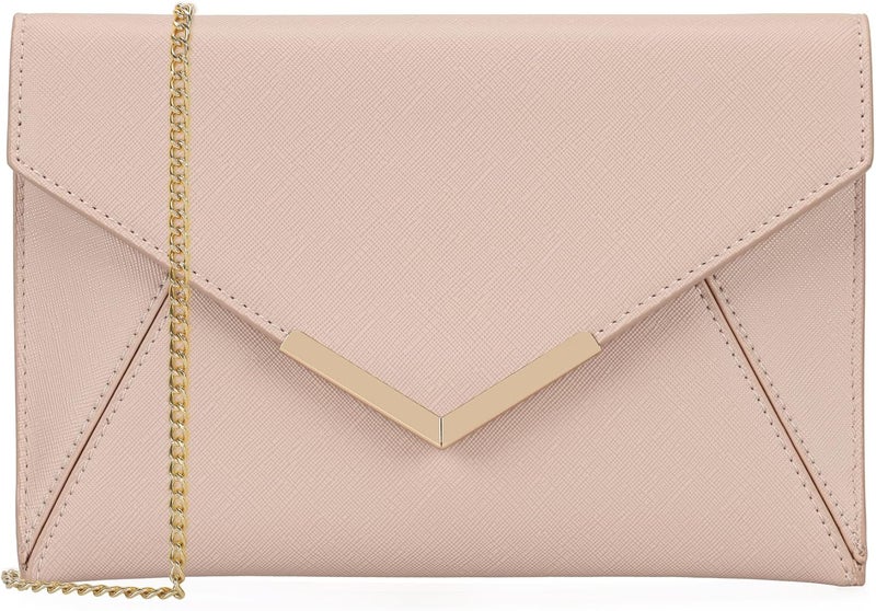 DEXMAY DM Dexmay Women Envelope Clutch Handbag Medium Saffiano Leather Foldover Clutch Purse - Image 1